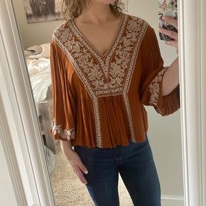 AE Embroidered Boho Top